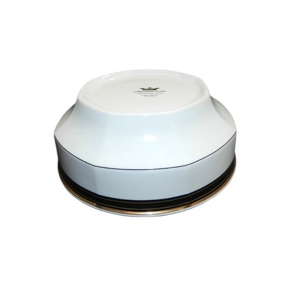 Christopher Stuart Gold Black Dress Y0009 8 1/4" Vegetable Pasta Serving Bowl - Picture 5 of 6